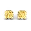 Yellow Sapphire Earrings Yellow Gold Tulip Design