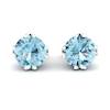 Blue Topaz Sterling Silver Gumnut Stud Earrings