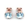 Blue Topaz Rose Gold Coated Gumnut Stud Earrings