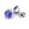 Blue Sapphire Earrings Sterling Silver Gumnut Design