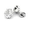 White Topaz Sterling Silver Gumnut Stud Earrings