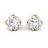 White Topaz Yellow Gold Coated Gumnut Stud Earrings