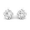 White Sapphire Earrings White Gold Gumnut Design