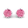 Pink Sapphire Earrings White Gold Gumnut Design