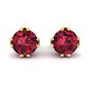 Garnet Yellow Gold Coated Gumnut Stud Earrings
