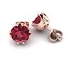 Garnet Rose Gold Coated Gumnut Stud Earrings