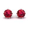 Ruby White Gold Gumnut Stud Earrings