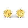 Yellow Sapphire Earrings White Gold Gumnut Design