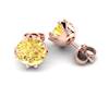 Yellow Sapphire Earrings Rose Gold Gumnut Design