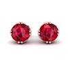 Ruby Rose Gold Braid Round Stud Earrings