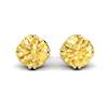 Yellow Sapphire Earrings Yellow Gold Braid Round Design