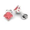 Padparadscha Sterling Silver Braid Square Design