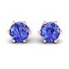 Blue Sapphire Earrings Rose Gold Eye of Cyclone Design