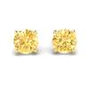 Yellow Sapphire Earrings Yellow Gold Floral Crown Design