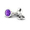 Amethyst White Gold Coated Imperial Cone Stud Earrings