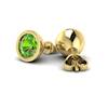 Peridot Yellow Gold Coated Imperial Cone Stud Earrings
