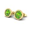 Peridot Yellow Gold Coated Imperial Cone Stud Earrings