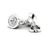 White Sapphire Earrings Sterling Silver Imperial Cone Design