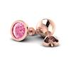 Pink Sapphire Earrings Rose Gold Imperial Cone Design