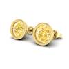Yellow Sapphire Earrings Yellow Gold Imperial Cone Design