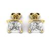 Cubic Zirconia Yellow Gold Magic of Love Stud Earrings