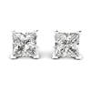 Cubic Zirconia White Gold Magic of Love Stud Earrings