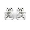 Cubic Zirconia White Gold Magic of Love Stud Earrings