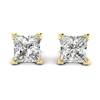 White Sapphire Earrings Yellow Gold Magic of Love Design