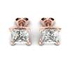 White Sapphire Earrings Rose Gold Magic of Love Design