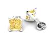 Yellow Sapphire Earrings Sterling Silver Magic of Love Design