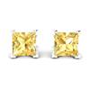 Yellow Sapphire Earrings Sterling Silver Magic of Love Design