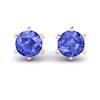 Blue Sapphire Earrings Rose Gold North Star Design