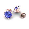 Blue Sapphire Earrings Rose Gold North Star Design