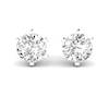 Cubic Zirconia Sterling Silver North Star Stud Earrings