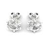 Cubic Zirconia White Gold North Star Stud Earrings