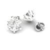 White Sapphire Earrings White Gold North Star Design