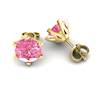 Pink Sapphire Earrings Yellow Gold North Star Design