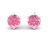 Pink Sapphire Earrings White Gold North Star Design