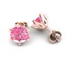 Pink Sapphire Earrings Rose Gold North Star Design