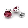 Garnet White Gold Coated North Star Stud Earrings