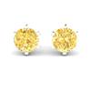 Yellow Sapphire Earrings Sterling Silver North Star Design