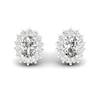 Cubic Zirconia White Gold Princess Kate Stud Earrings