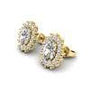 White Sapphire Earrings Yellow Gold Princess Kate Design