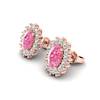 Pink Sapphire Earrings Rose Gold Princess Kate Design