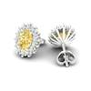 Yellow Sapphire Earrings Sterling Silver Princess Kate Design