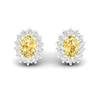 Yellow Sapphire Earrings Sterling Silver Princess Kate Design