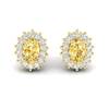 Yellow Sapphire Earrings Yellow Gold Princess Kate Design