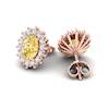 Yellow Sapphire Earrings Rose Gold Princess Kate Design