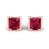 Ruby Rose Gold Watchtower Stud Earrings