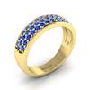 Blue Sapphire Yellow Gold Eternity Ring Glitterati
